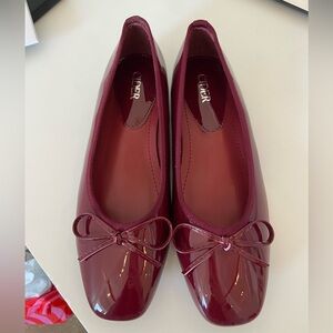 Cider Cherry Red Ballet Flats (Never Worn)